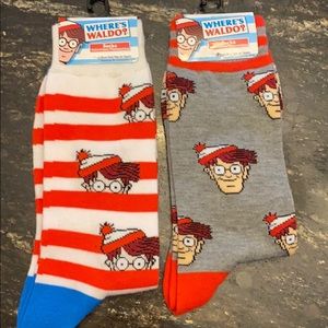 Where’s Waldo socks RARE (2 pairs)